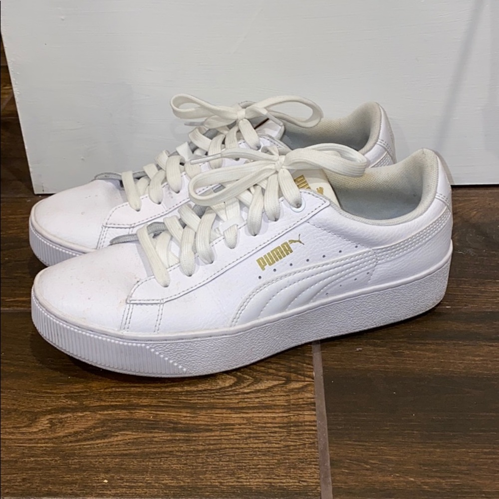 Puma white platform